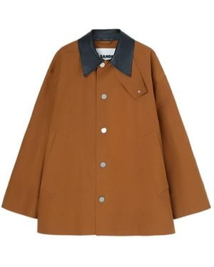 Jil Sander Cotton Shirt Jacket - Brown
