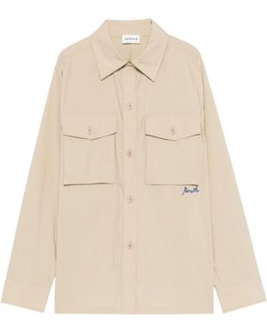 P.A.R.O.S.H. Long-Sleeve Button-Up Shirt - Natural