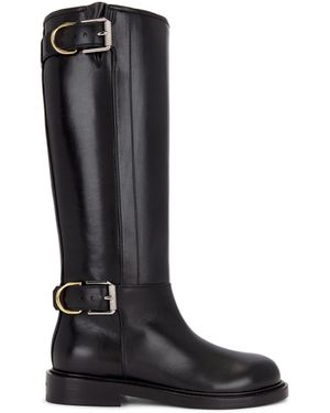 Givenchy Voyou Buckle Detailed Boots - Black