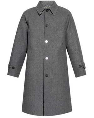 Officine Generale Officine Générale Classic Button-Up Coat - Grey