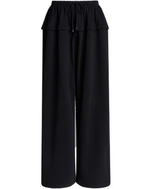Alaïa Peplum Fleece Trousers - Black