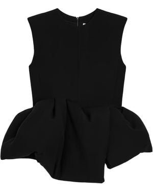 Celine Peplum Top - Black