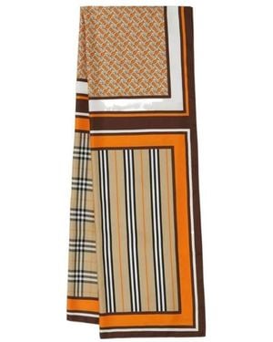 Burberry Mix Print Scarf - Orange
