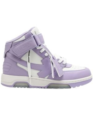 Off-White c/o Virgil Abloh Out Of Office High-Top Trainers - Purple