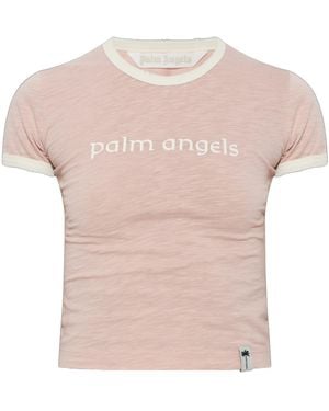 Palm Angels Short-Sleeved T-Shirt - Pink