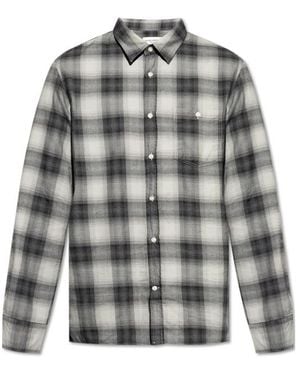 Officine Generale Officine Générale Alex Plaid Shirt - Grey