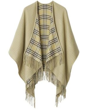 Burberry Vintage Check Reversible Wool Cape - Multicolour