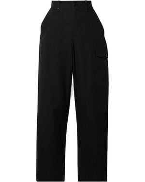 Proenza Schouler Poplin Tapered Cargo Trousers - Black