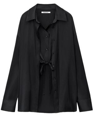 Alexander Wang T By Layered Satin Shirt - Black