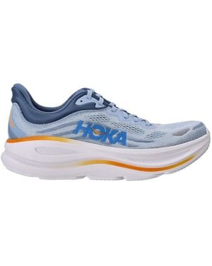 Hoka One One Bondi 9 Lace-Up Trainers - Blue