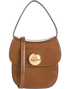 Marni Compact Glossy Handbag - Brown