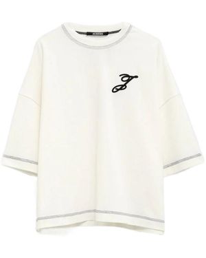 Jacquemus Oversized Embroidered Logo T-Shirt - White
