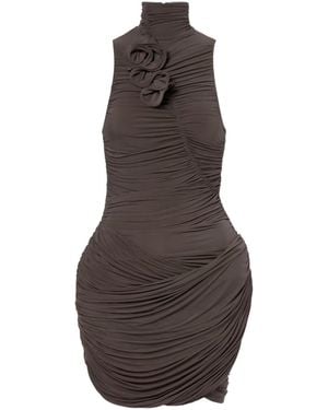 Magda Butrym Turtleneck Dress - Brown