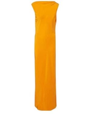 SIR. Isla Silk Crepe Gown - Yellow