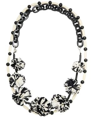 Weekend by Maxmara Straw-Style Necklace - White