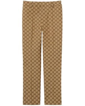 Gucci Gg Canvas Pant - Natural