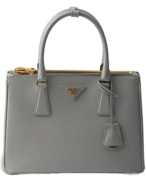 Prada Galleria Medium Saffiano Leather Bag - Grey