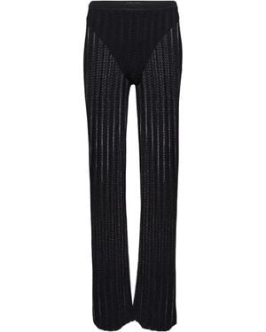 Dion Lee Percussion Knitted Casual Trousers - Black