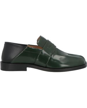 Maison Margiela Two-Tone Leather Loafers - Green