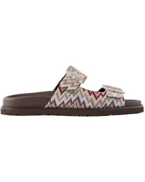 Missoni Classic Patterned Sandals - Brown