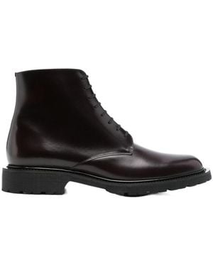 Saint Laurent Leather Ankle Boots - Black