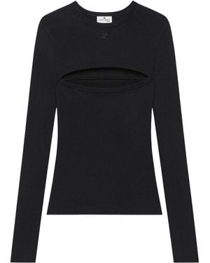 Courreges Slash Long-Sleeve T-Shirt - Black