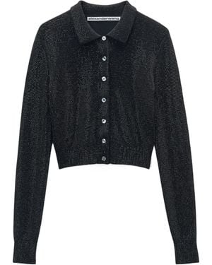 Alexander Wang Crystal-Embellished Cardigan - Black