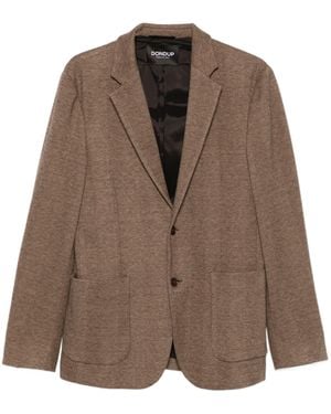 Dondup Herringbone-Pattern Blazer - Brown