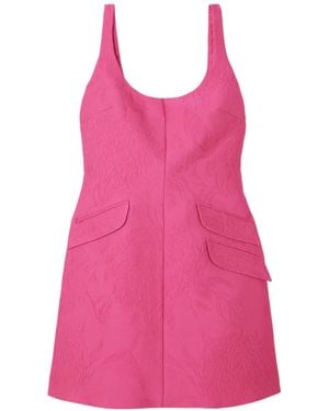Emilia Wickstead Spaghetti Strap Mini Dress - Pink
