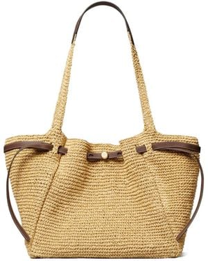 Tory Burch Romy Woven Tote Bag - Metallic