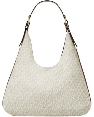 MICHAEL Michael Kors Nolita Large Signature Logo Shoulder Bag - Natural