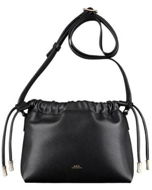 A.P.C. Ninon Logo Embossed Mini Bag - Black