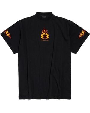 【BALENCIAGA】 イエロー Burning Unity Tシャツ Buy Balenciaga Yellow Unisex Burning Unity Oversized T-shirt