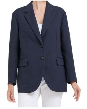 Brunello Cucinelli Single-Breasted Blazer - Blue