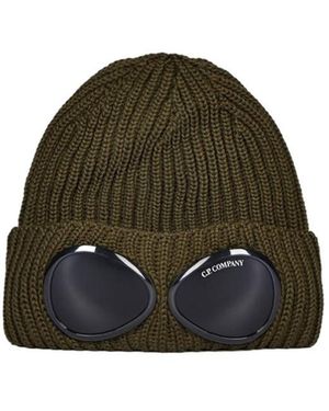 C.P. Company Goggles Knitted Hat - Green