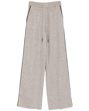 Iceberg Drawstring Piped Trousers - Grey