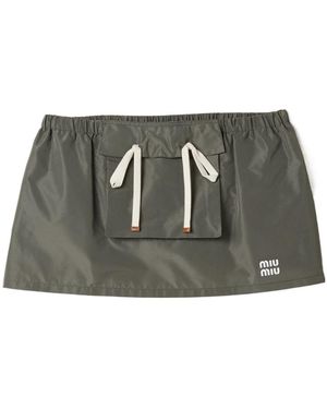 Miu Miu Technical Fabric Miniskirt - Green