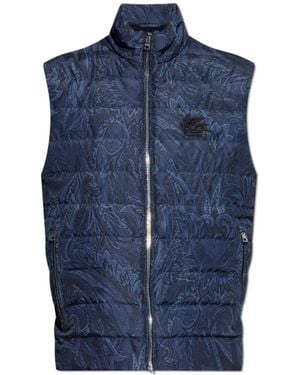 Etro Paisley Printed Waistcoat - Blue