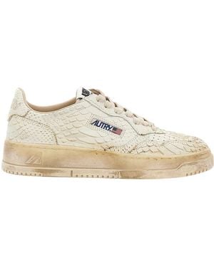 Autry Medalist Low Super Vintage Trainers - White