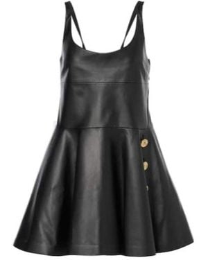 Givenchy Embellished Leather Minidress - Black