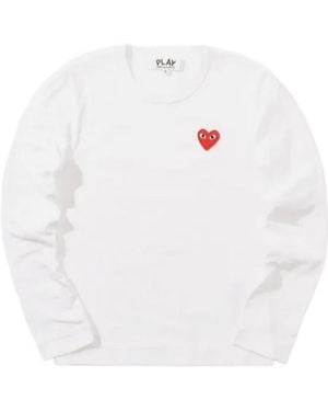 COMME DES GARÇONS PLAY Logo-Patch T-Shirt - White