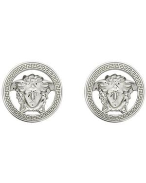 Versace Medusa '95 Polished Finish Stud Earrings - White