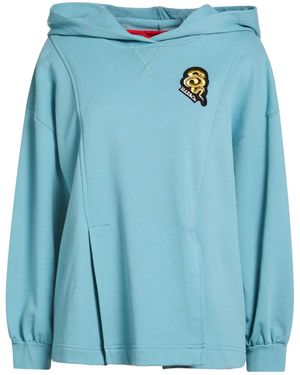 MAX&Co. Solid Color Hoodie - Blue