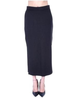 Pinko Side-Slit Long Skirt - Blue