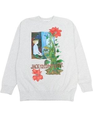 JW Anderson Graphic-Print Organic Cotton Sweatshirt - White
