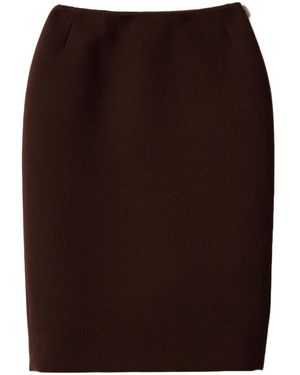 Miu Miu Wool Pencil Skirt - Brown