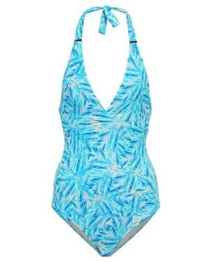Melissa Odabash Rimini Halterneck Swimsuit - Blue