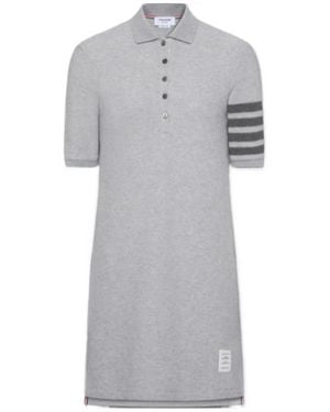 Thom Browne Polo Collar Mini Dress - Gray