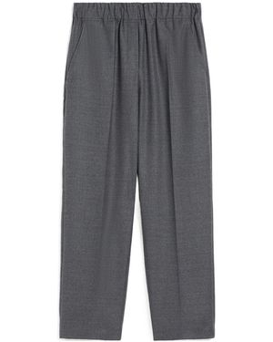 Weekend by Maxmara Wool Flannel Trousers - Grey