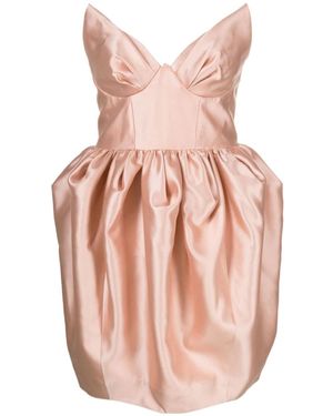 Zimmermann Matchmaker Moulded-Cup Strapless Gathered Mini Dress - Pink